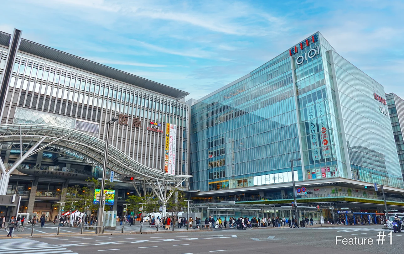 Only about a 3-minute walk from JR Hakata Station